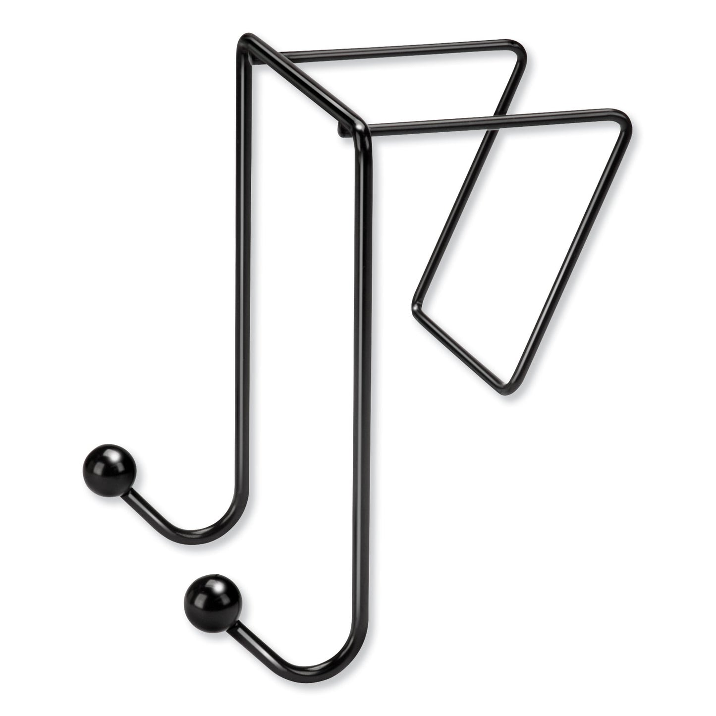 Fellowes Partition Additions Wire Double-Garment Hook, 4 x 5.13 x 6, Over-the Panel Mount, Black (75510)
