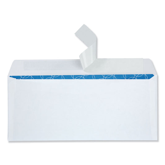 Quality Park Security Envelope, Address Window, #10, Commercial Flap, Redi-Strip Adhesive Closure, 4.13 x 9.5, White, 500/Box (90119)