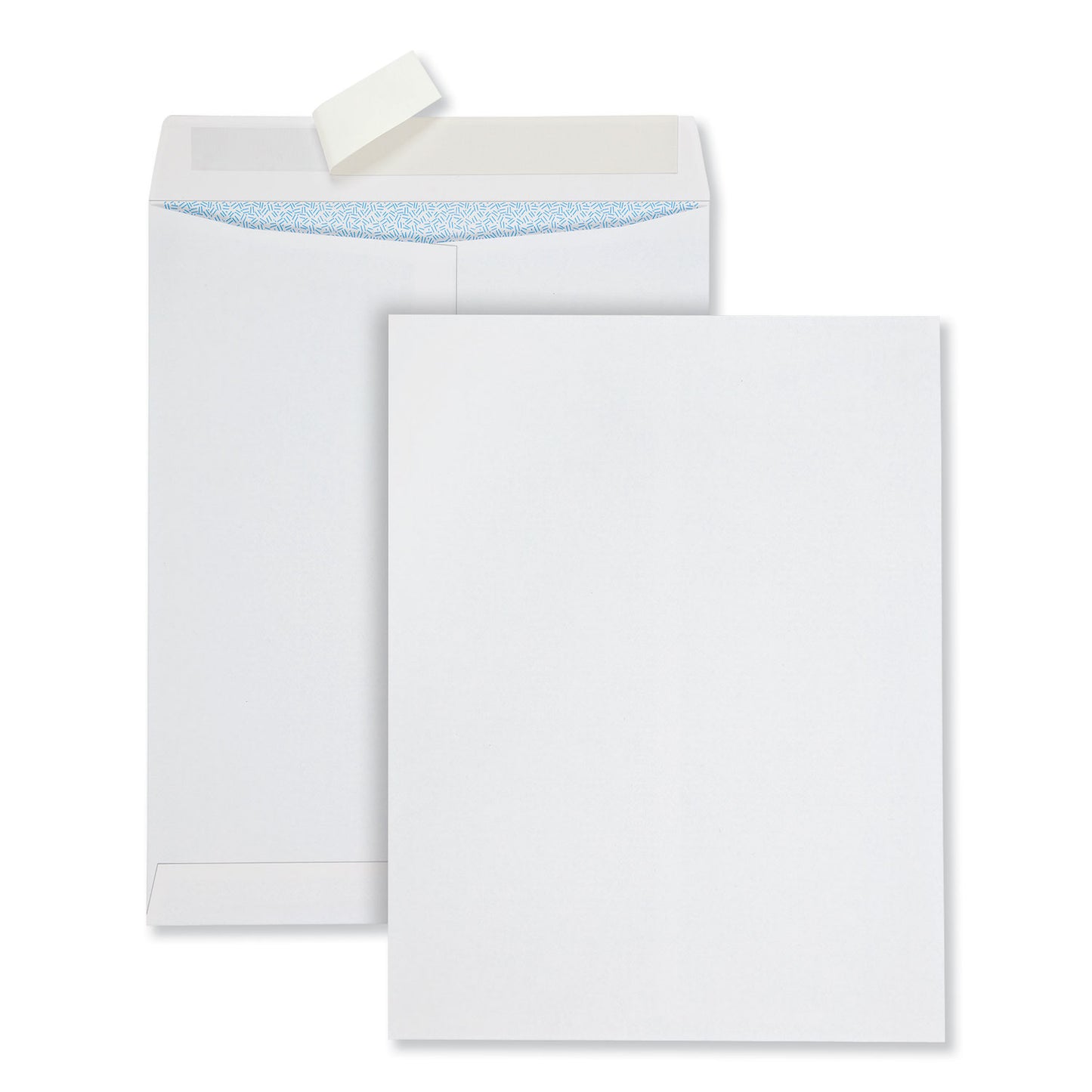 Quality Park Redi-Strip Security Tinted Envelope, #13 1/2, Square Flap, Redi-Strip Adhesive Closure, 10 x 13, White, 100/Box (44929)