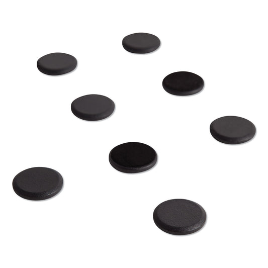 U Brands High Energy Magnets, Circle, Black, 1.25" Diameter, 8/Pack (3021U0012)