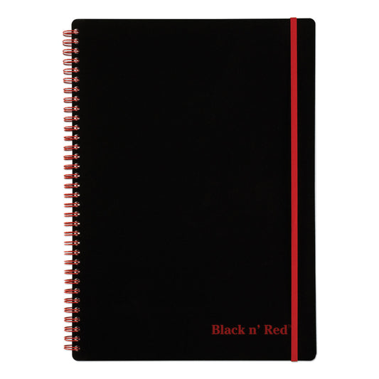 Red Flexible Cover Twinwire Notebooks, SCRIBZEE Compatible, 1-Subject, Wide/Legal Rule, Black Cover, (70) 11.75 x 8.25 Sheets (E67008)