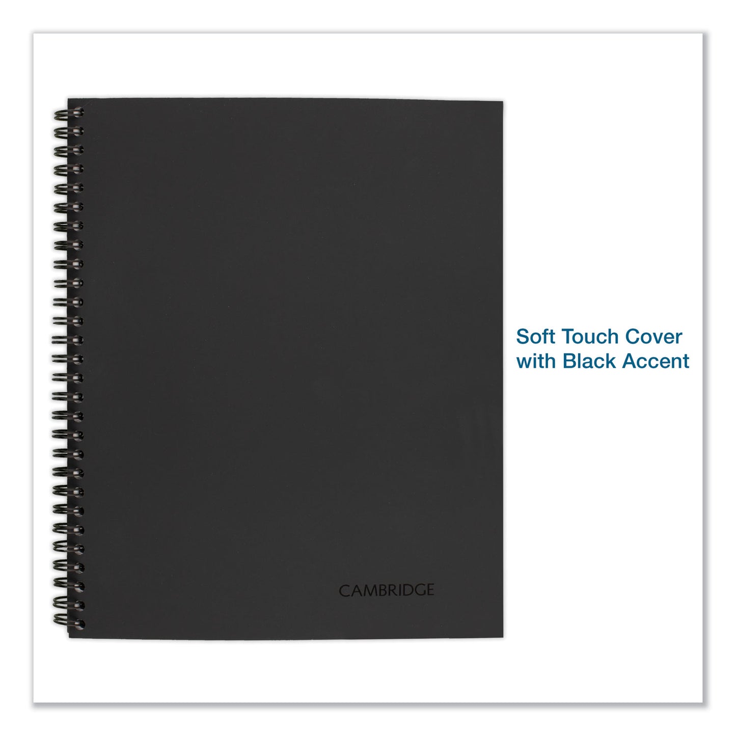 Cambridge Wirebound Guided Action Planner Notebook, 1-Subject, Project-Management Format, Dark Gray Cover, (80) 11 x 8.5 Sheets (06064)