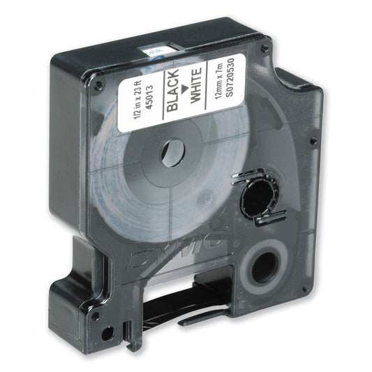 AbilityOne 7510016576746, SKILCRAFT Dymo Label Cassette, 0.5" x 24 ft, Black/White