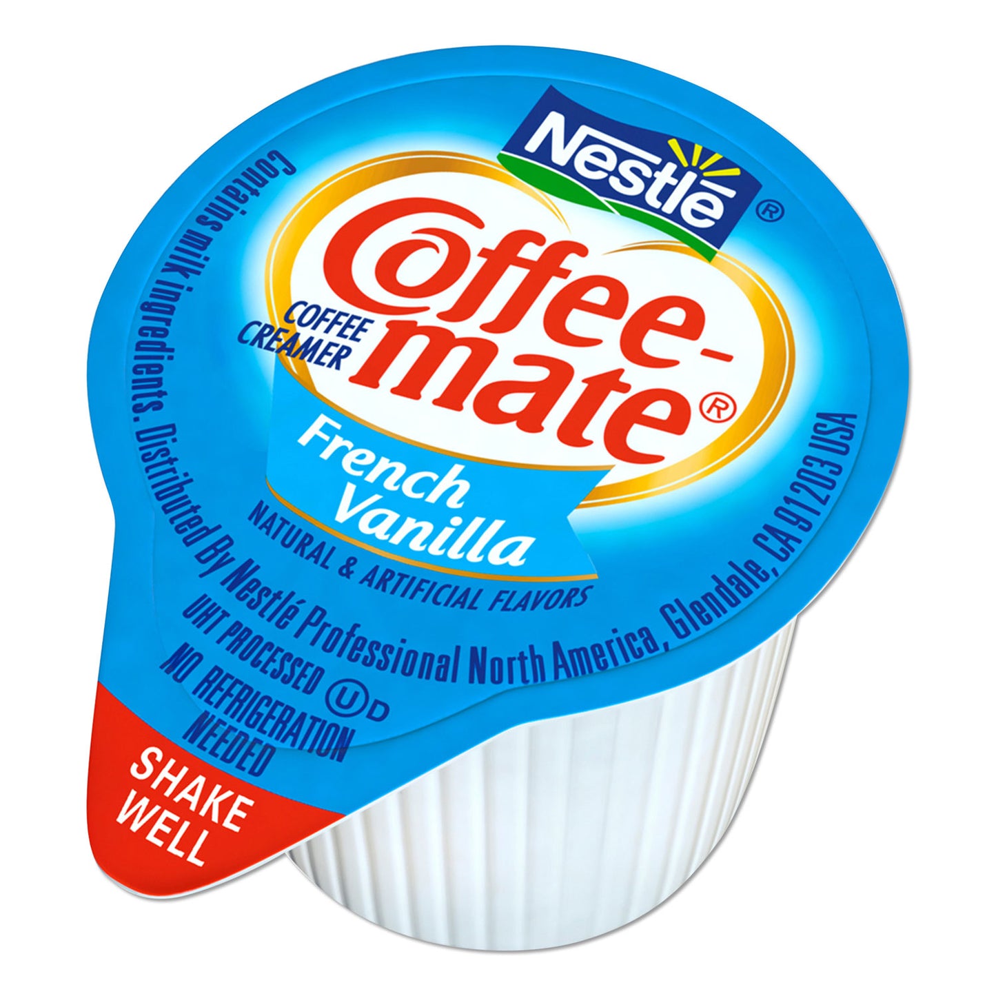 Coffee-mate Liquid Coffee Creamer, French Vanilla, 0.38 oz Mini Cups, 360 Cups/Carton (48978)