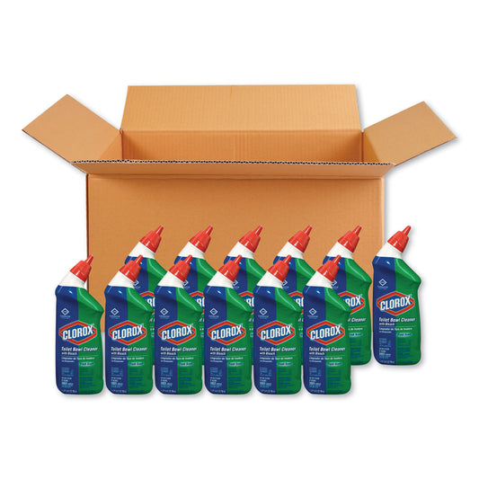Clorox Toilet Bowl Cleaner with Bleach, Fresh Scent, 24oz Bottle (00031EA) - 2 Pack