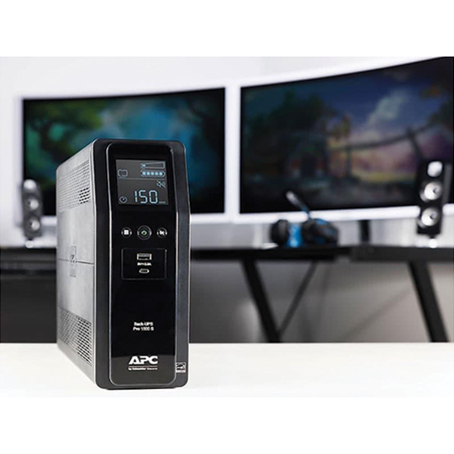 APC BR1500MS Back-UPS PRO BR Series SineWave Battery Backup System, 10 Outlets, 1,500 VA, 1,080 J