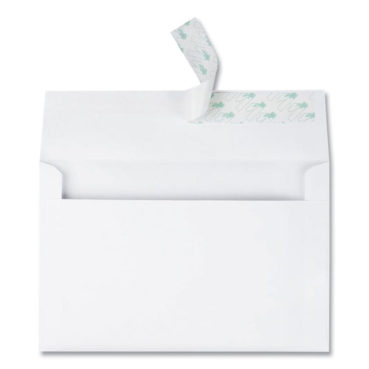 Quality Park Greeting Card/Invitation Envelope, A-9, Square Flap, Redi-Strip Adhesive Closure, 5.75 x 8.75, White, 100/Box (10750)