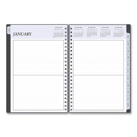 Blue Sky Passages Non-Dated Perpetual Daily Planner, 8.5 x 5.5, Black Cover, 60-Month (Jan to Dec): 2021 to 2025 (113565)