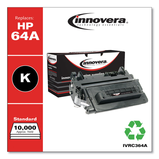 Innovera Remanufactured Black Toner, Replacement for 64A (CC364A), 10,000 Page-Yield