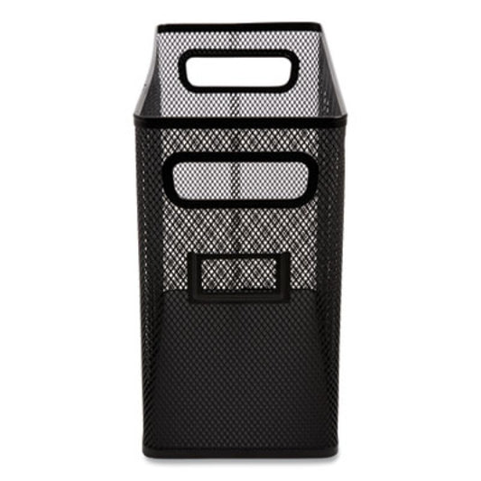 TRU RED Wire Mesh Box-Style Vertical Document Organizer, 1 Section, Letter-Size, 5.79 x 12.4 x 10.16, Matte Black (24402453)