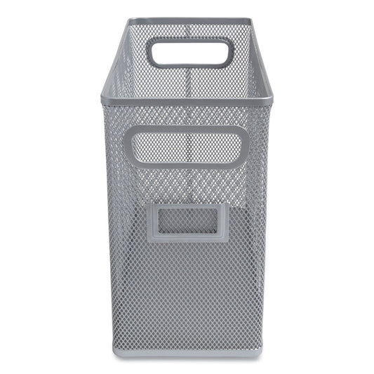TRU RED Wire Mesh Box-Style Vertical Document Organizer, 1 Section, Letter-Size, 5.79 x 12.4 x 10.16, Silver (24402455)