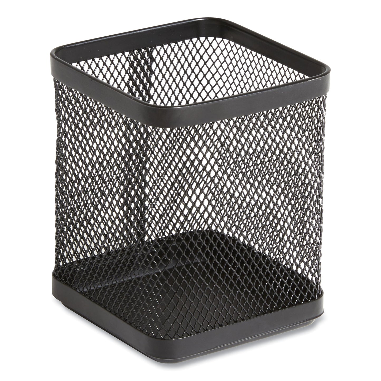 TRU RED Wire Mesh Pencil Holder, 3.46 x 3.46 x 4.33, Black (24402480)