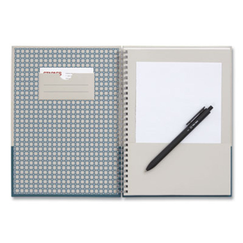 TRU RED Wirebound Hardcover Notebook, 1-Subject, Narrow Rule, Gray/Teal Cover, (80) 9.5 x 6.5 Sheets (24383525)