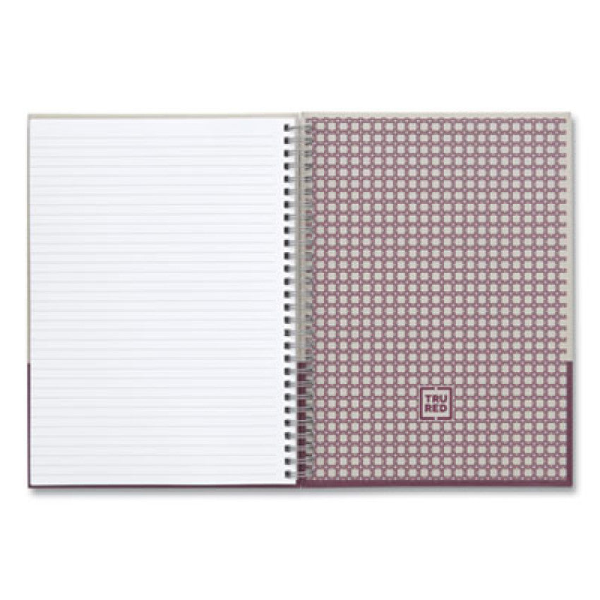 TRU RED Wirebound Hardcover Notebook, 1-Subject, Narrow Rule, Gray/Purple Cover, (80) 9.5 x 6.5 Sheets (24383522)