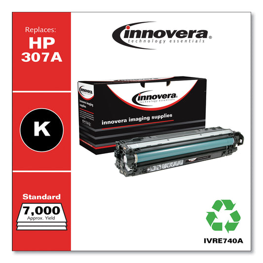 Innovera Remanufactured Black Toner, Replacement for 307A (CE740A), 7,000 Page-Yield