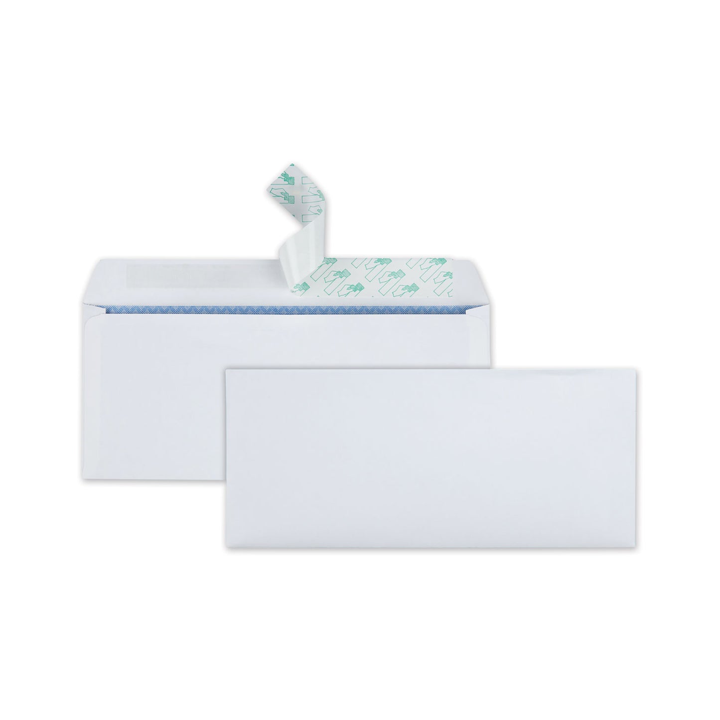 Quality Park Redi-Strip Security Tinted Envelope, #10, Commercial Flap, Redi-Strip Heat-Resistant Closure, 4.13 x 9.5, White, 30/Box (69112)