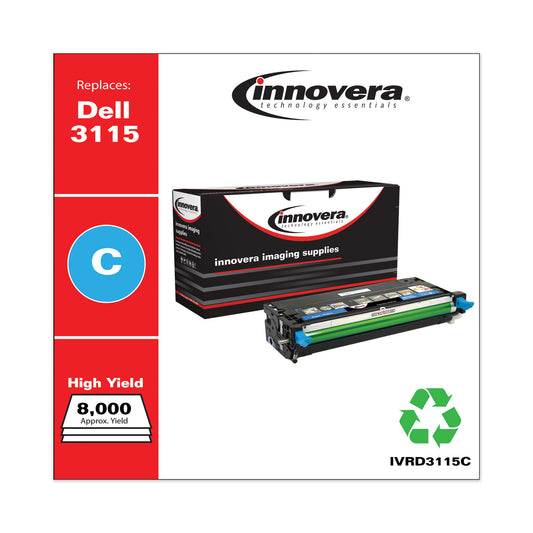 Innovera Remanufactured Cyan High-Yield Toner, Replacement for 310-8379, 8,000 Page-Yield (D3115C)