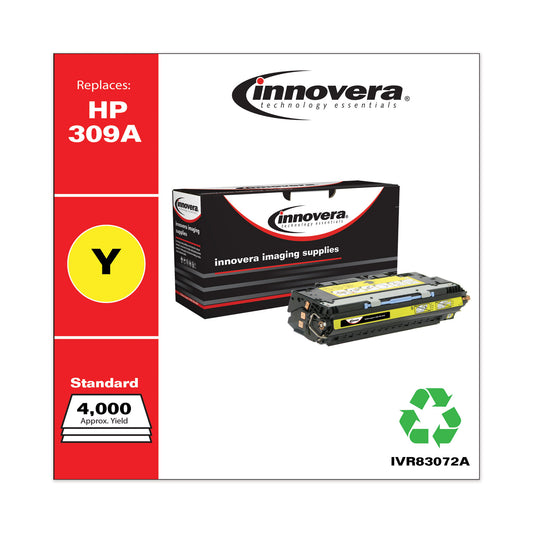 Innovera Remanufactured Yellow Toner, Replacement for 309A (Q2672A), 4,000 Page-Yield (83072A)