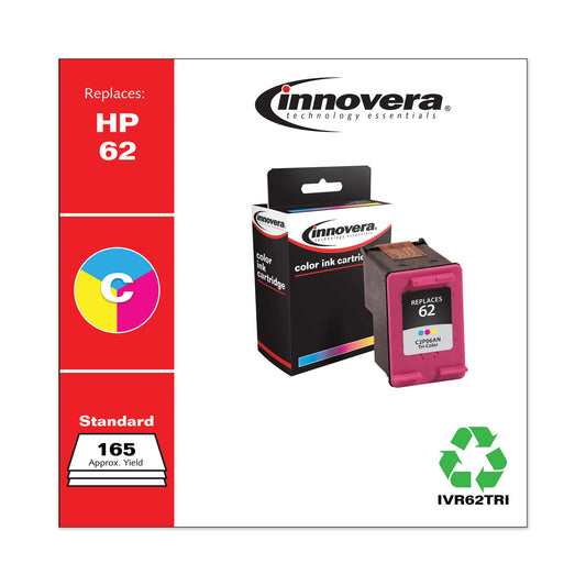 Innovera Remanufactured Tri-Color Ink, Replacement for 62 (C2P06AN), 165 Page-Yield (62TRI)