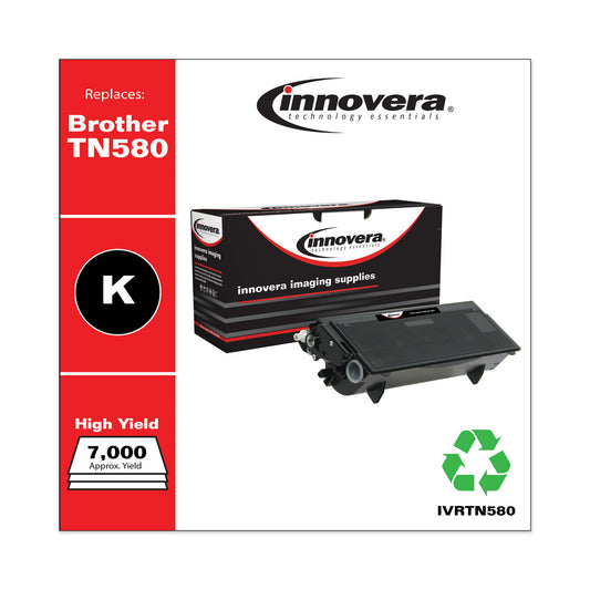 Innovera Remanufactured Black High-Yield Toner, Replacement for TN580, 7,000 Page-Yield