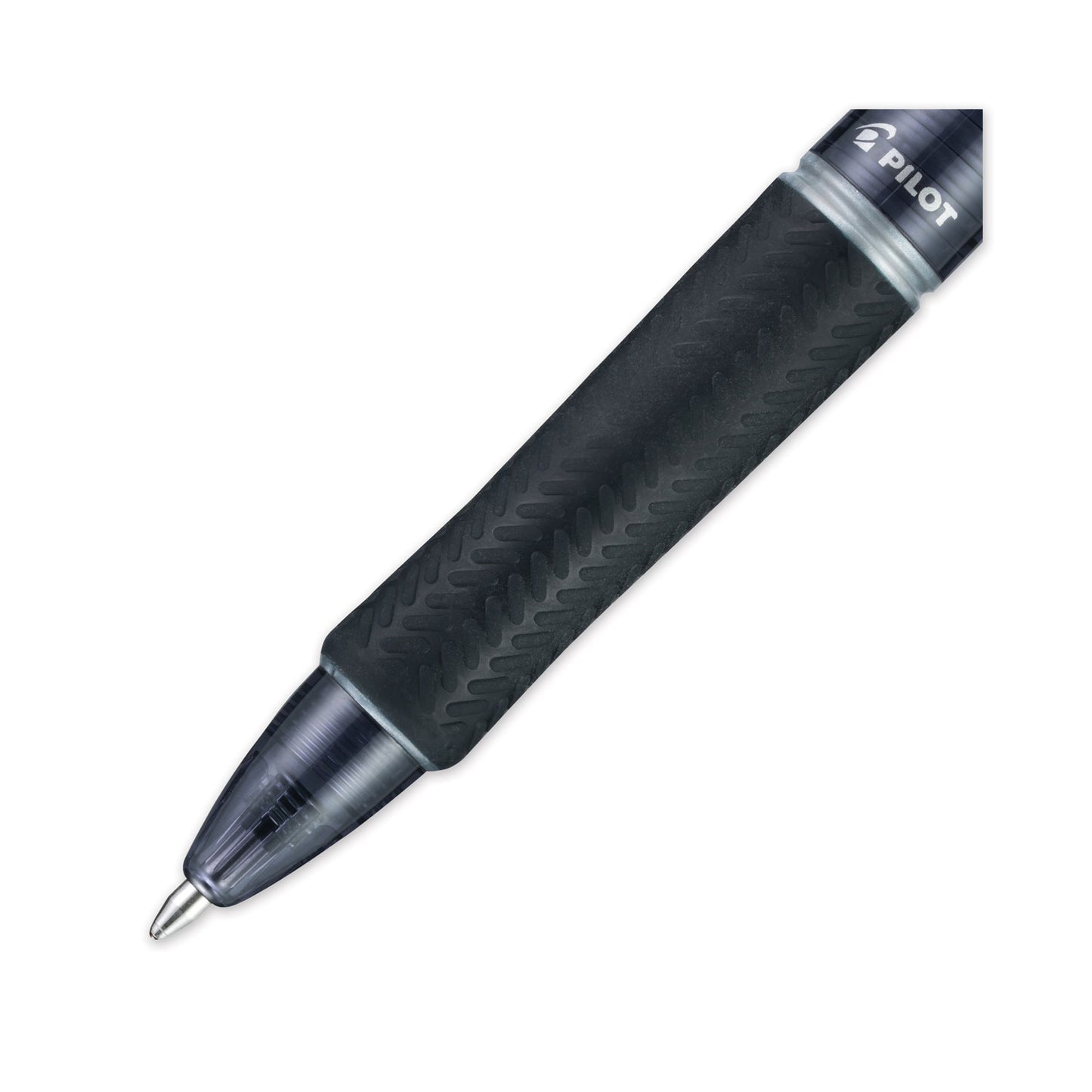 Pilot Acroball Colors Advanced Ink Hybrid Gel Pen, Retractable, Medium 1 mm, Black Ink, Smoke/Black Barrel, Dozen (31810)