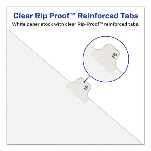 Avery-Style Preprinted Legal Bottom Tab Divider, 26-Tab, Exhibit C, 11 x 8.5, White, 25/PK (11942)