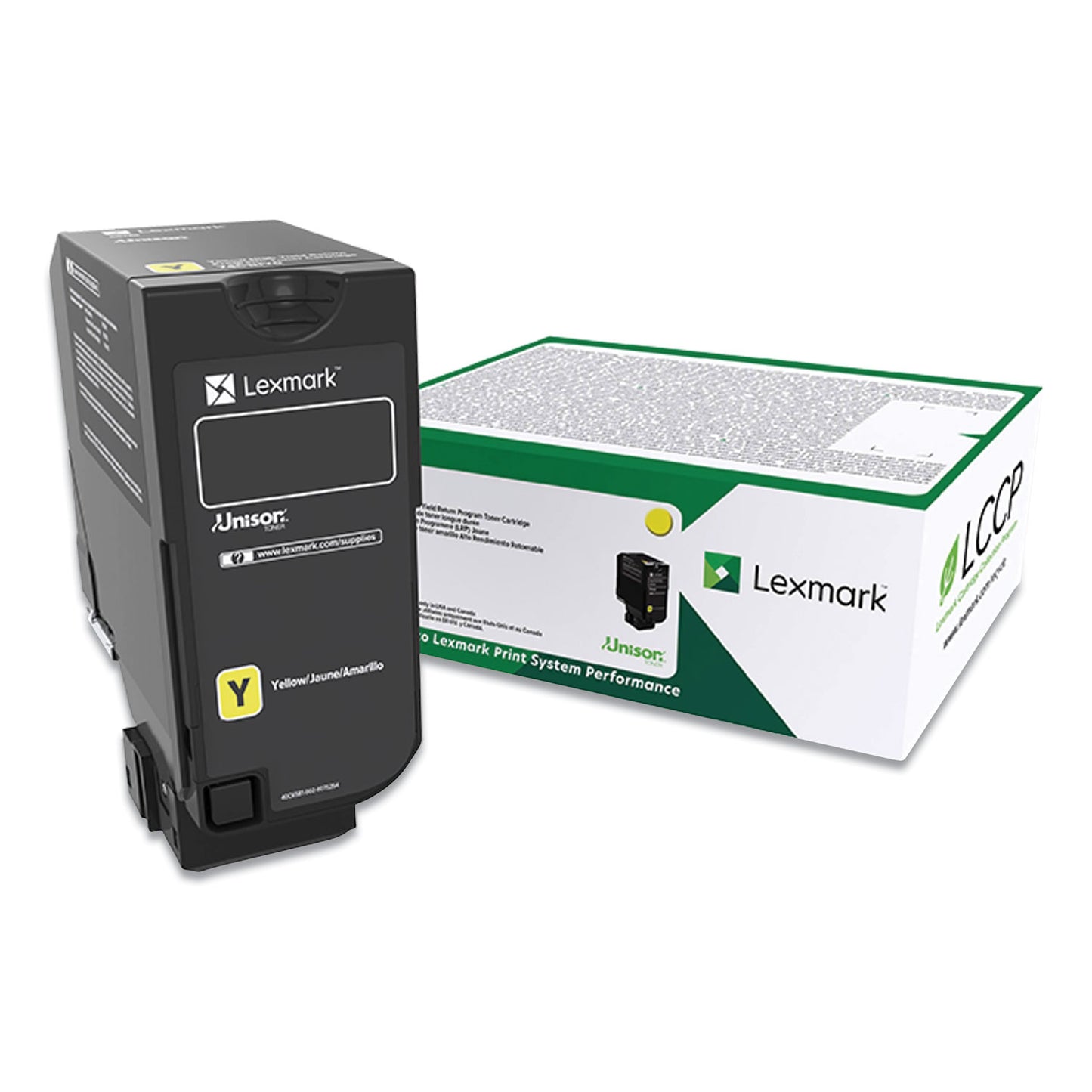 Lexmark 74C00YG Return Program Toner, 3,000 Page-Yield, Yellow