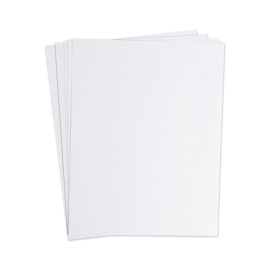 U Brands Data Card Replacement Sheet, 8.5 x 11 Sheets, Perforated at 1", White, 10/Pack (FM1615)
