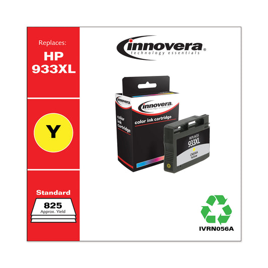 Innovera Remanufactured Yellow High-Yield Ink, Replacement for 933XL (CN056A), 825 Page-Yield