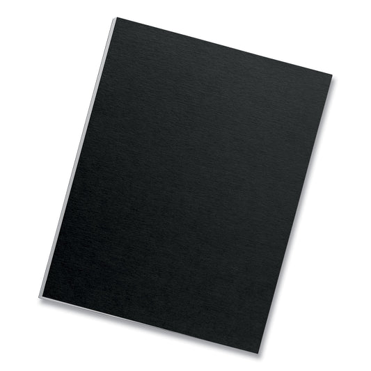 Fellowes Futura Presentation Covers for Binding Systems, Opaque Black, 11 x 8.5, Unpunched, 25/Pack (5224901)
