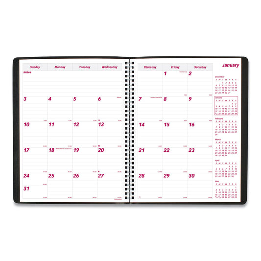 Brownline Essential Collection 14-Month Ruled Monthly Planner, 11 x 8.5, Black Cover, 14-Month: Dec 2024 to Jan 2026 (CB1262BLK)