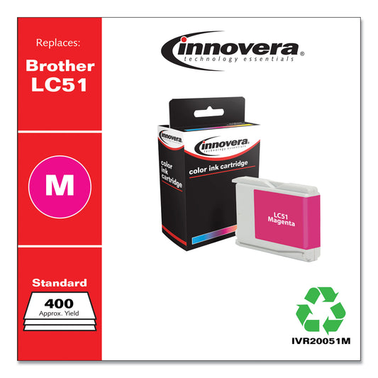 Innovera Remanufactured Magenta Ink, Replacement for LC51M, 400 Page-Yield (20051M)