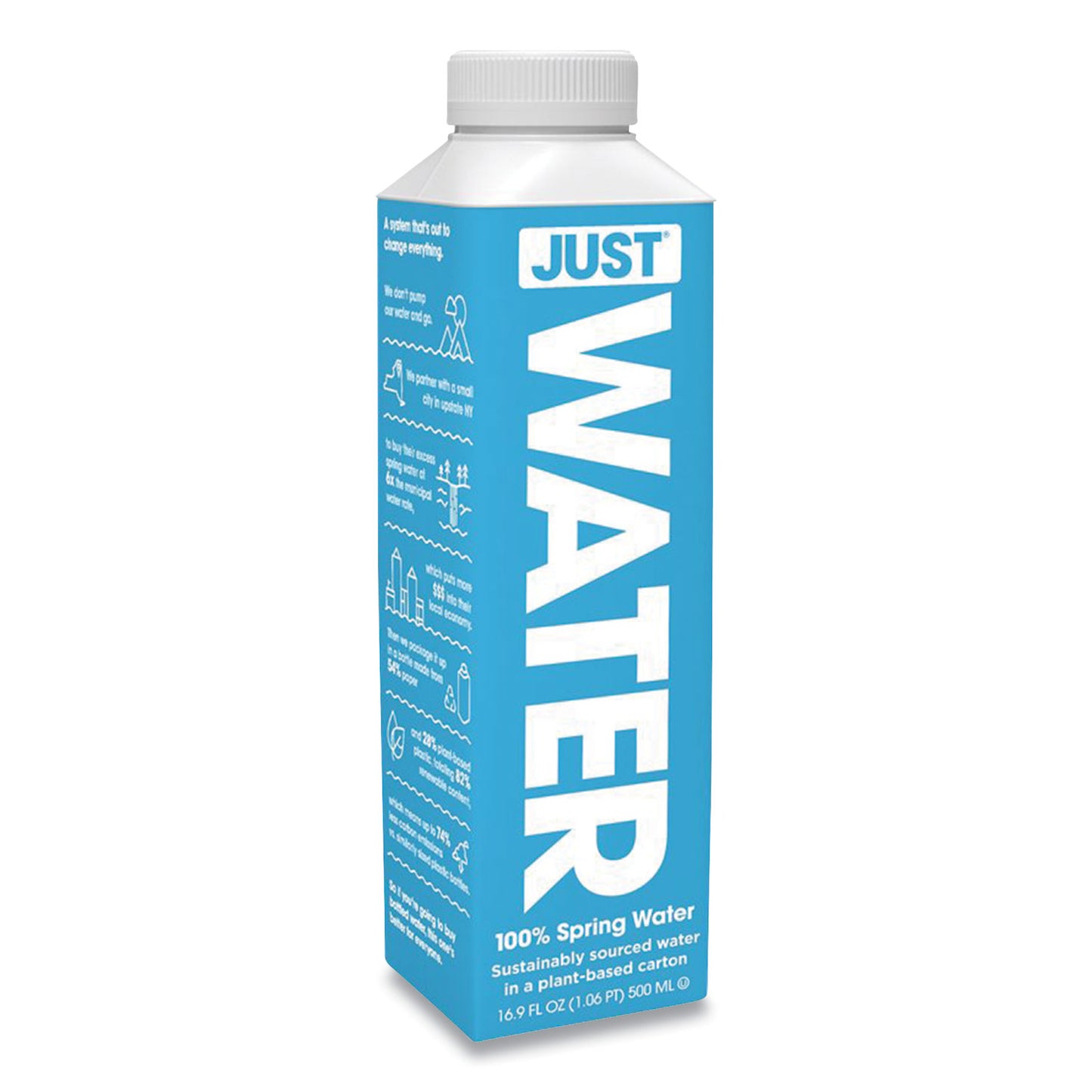 Just Water Spring Water, 16.9 oz, 12/Carton (JGD00003)
