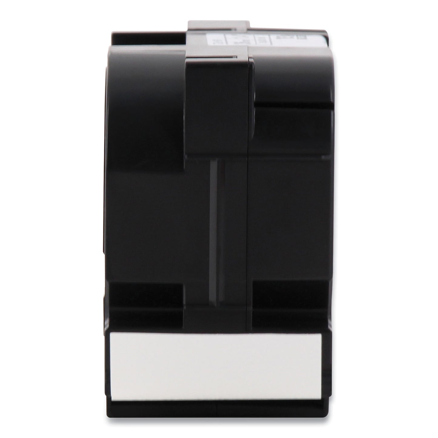 Brother TZe Standard Adhesive Laminated Labeling Tape, 1.4" x 26.2 ft, White on Matte Clear (TZEM65)