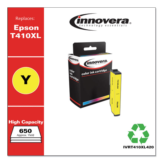 Innovera Remanufactured Yellow High-Yield Ink, Replacement for T410XL (T410XL420), 650 Page-Yield