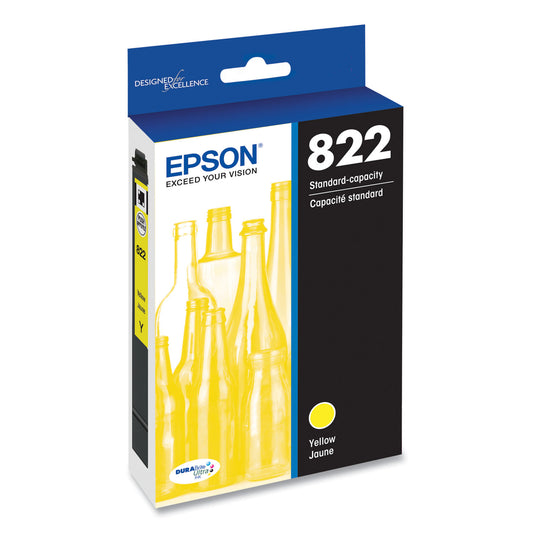 Epson T822420-S (T822) DURABrite Ultra Ink, 240 Page-Yield, Yellow
