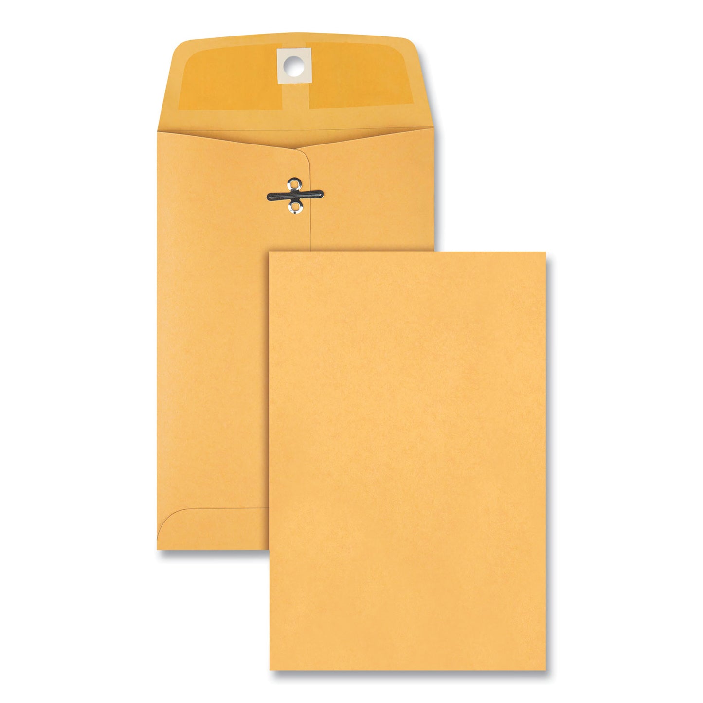 Quality Park Clasp Envelope, 28 lb Bond Weight Kraft, #35, Square Flap, Clasp/Gummed Closure, 5 x 7.5, Brown Kraft, 100/Box (37835)