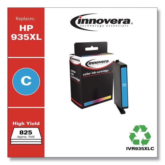 Innovera Remanufactured Cyan Ink, Replacement for 935 (C2P20AN), 400 Page-Yield (935C)
