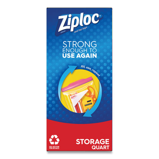 Ziploc Seal Top Bags, Gallon, 10.75" x 10.56", Clear, 75 Bags/Pack, 2 Packs/Box (314480)