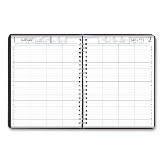 House of Doolittle Executive Series Four-Person Group Practice Daily Appointment Book, 11 x 8.5, Black Hard Cover, 12-Month (Jan to Dec): 2025 (28292)