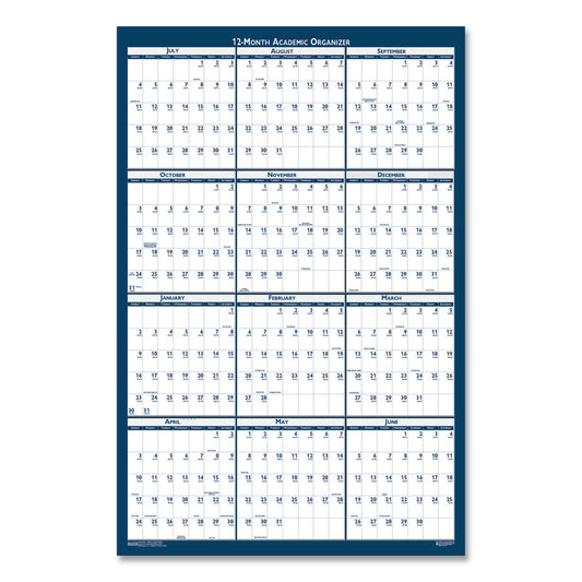 House of Doolittle Academic Year Recycled Poster Style Reversible/Erasable Yearly Wall Calendar, 24 x 37, 12-Month (July to June): 2024 to 2025 (395)
