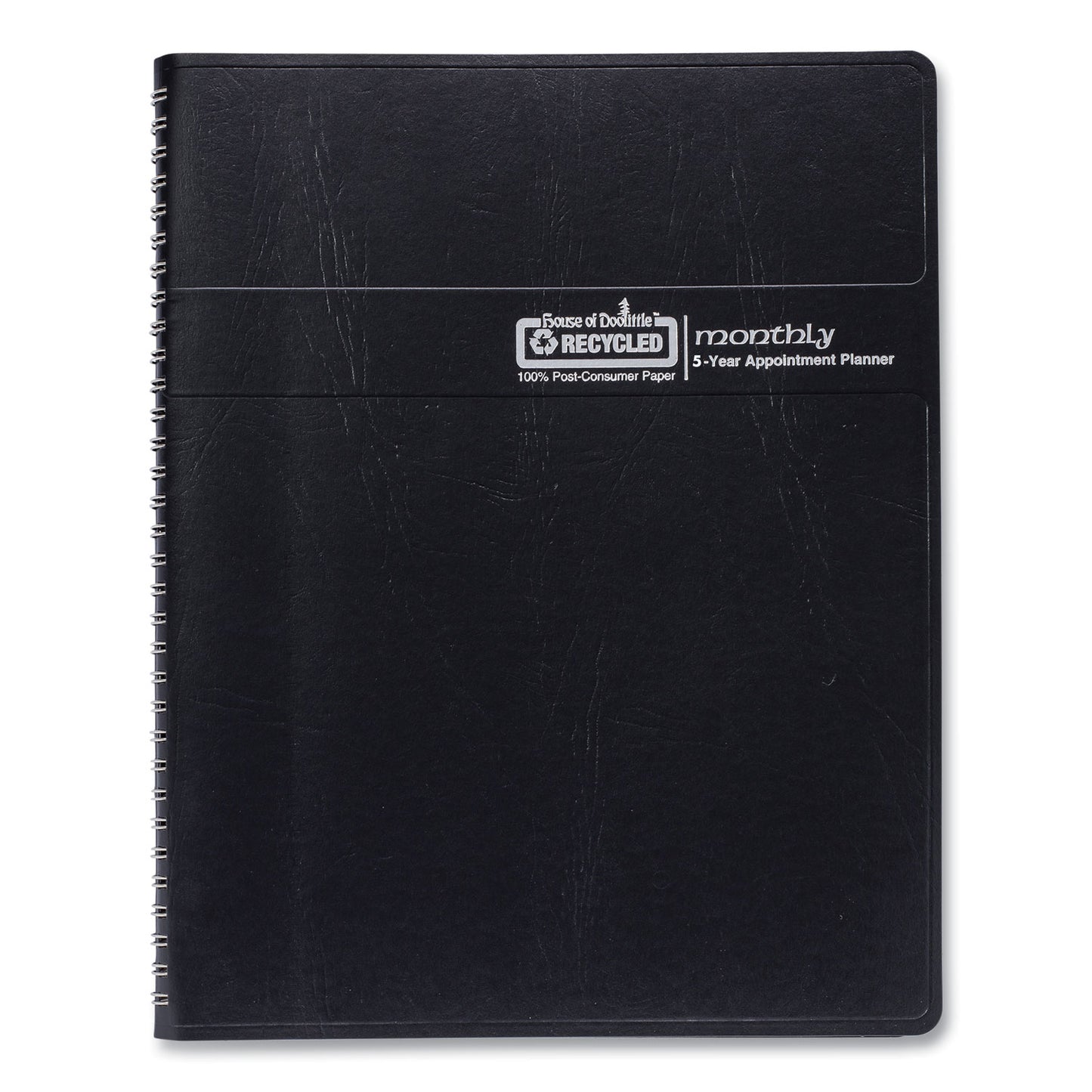 House of Doolittle Recycled Monthly 5-Year/62-Month Planner, 11 x 8.5, Black Cover, 62-Month: Dec 2024 to Jan 2030 (262502)