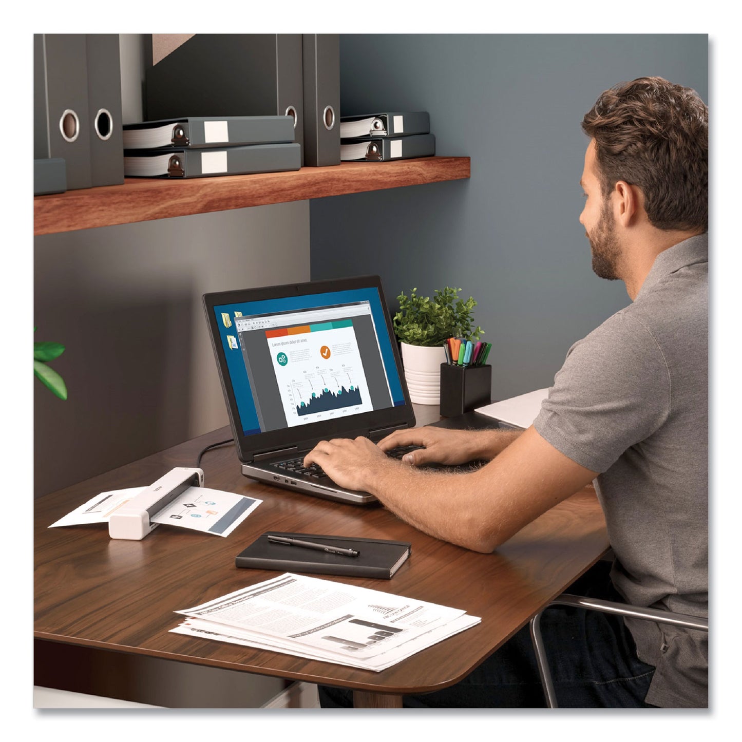 Brother DS-640 Compact Mobile Document Scanner, 600 dpi Optical Resolution, 1-Sheet Auto Document Feeder