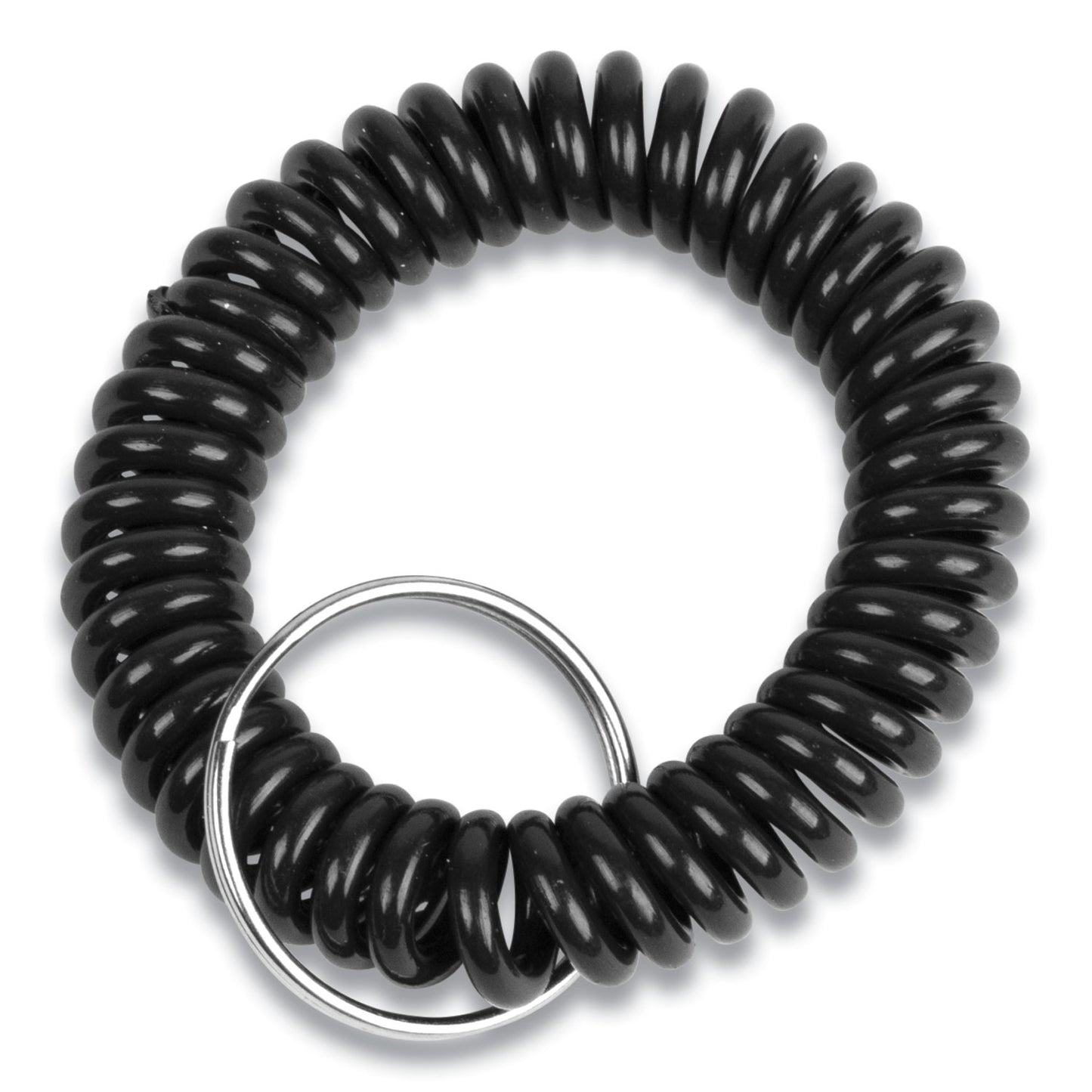 CONTROLTEK Wrist Key Coil Key Organizers, Black, 12/Pack (565121)