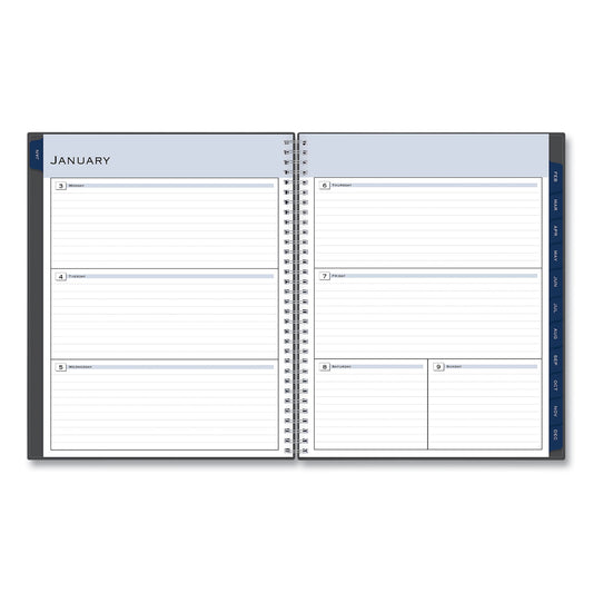 Blue Sky Passages Weekly/Monthly Planner, 11 x 8.5, Charcoal Cover, 12-Month (Jan to Dec): 2025 (100008)