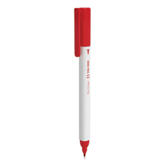 TRU RED Dry Erase Marker, Pen-Style, Extra-Fine Bullet Tip, Assorted Colors, 4/Pack (24402805)
