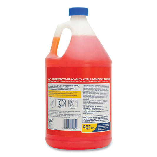 Zep Commercial Cleaner and Degreaser, Citrus Scent, 1 gal Bottle (ZUCIT128)