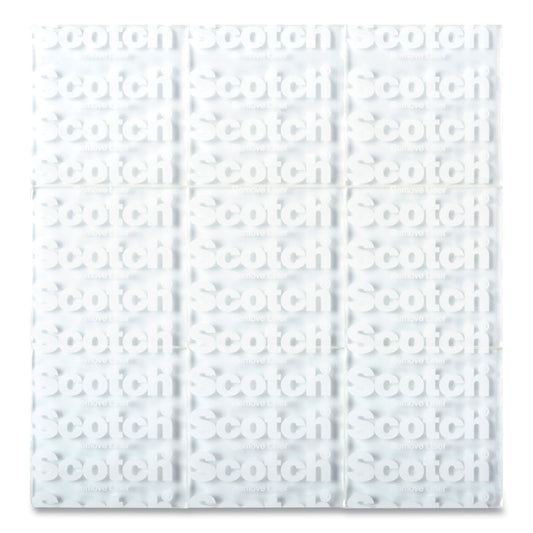 Scotch Restickable Mounting Tabs, Removable, Repositionable, Holds Up to 1 lb (4 Tabs), 1 x 1, Clear, 18/Pack (R100)