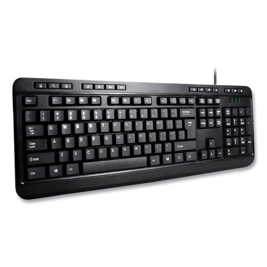 Adesso AKB132UB 118-Key MM Desktop USB Keyboard, Black
