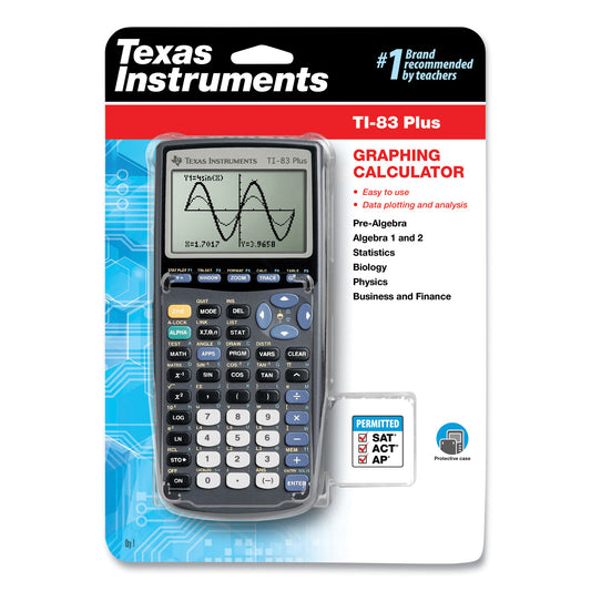 Texas Instruments TI-83Plus Programmable Graphing Calculator, 10-Digit LCD